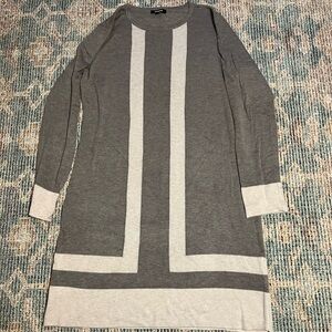 Tan and Cream Sweater Dress